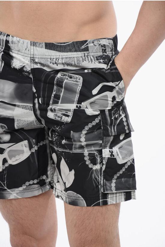  오프화이트 스윔팬츠 OMFD009S24 FAB001 1001 Black - OFF WHITE