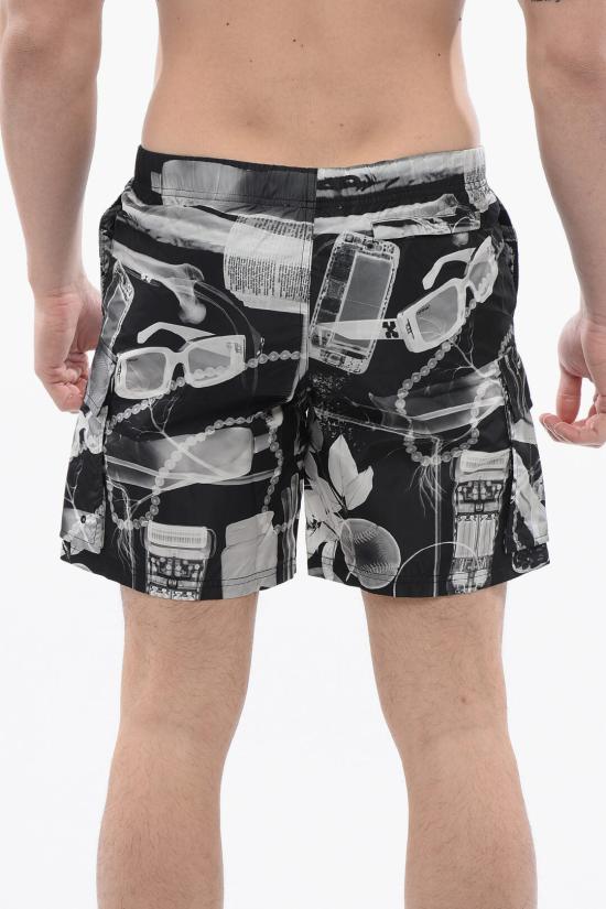 오프화이트 스윔팬츠 OMFD009S24 FAB001 1001 Black - OFF WHITE