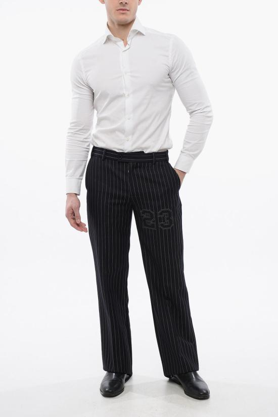  오프화이트 스트레이트 팬츠 OMCO033S24FAB0024747 Blue - OFF WHITE