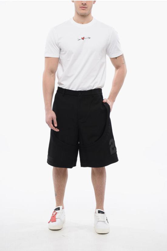  오프화이트 숏팬츠 OMCT007S24 FAB001 1010 Black - OFF WHITE