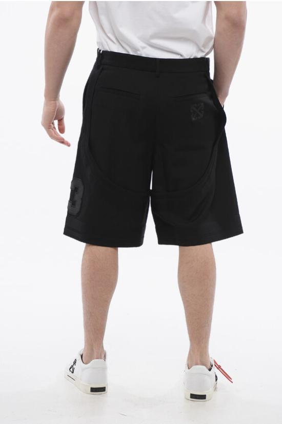  오프화이트 숏팬츠 OMCT007S24 FAB001 1010 Black - OFF WHITE