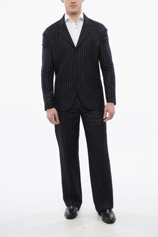  오프화이트 수트 자켓 OMEN097S24 FAB003 4700 Blue - OFF WHITE