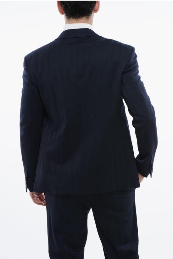  오프화이트 수트 자켓 OMEN077F23 FAB001 4700 Blue - OFF WHITE