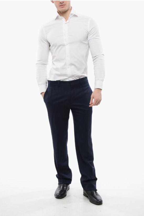  오프화이트 치노 팬츠 OMCO020F23 FAB002 4700 Blue - OFF WHITE