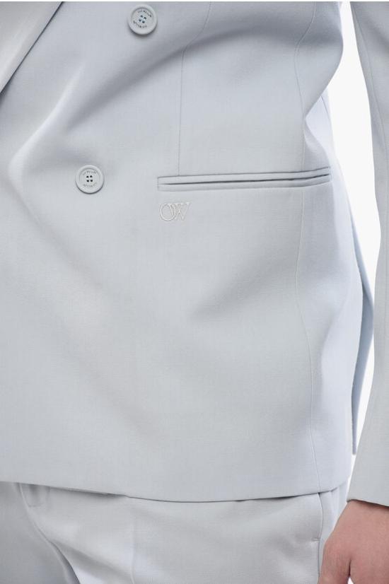  오프화이트 수트 자켓 OMEW002S24FAB0014040 Gray - OFF WHITE