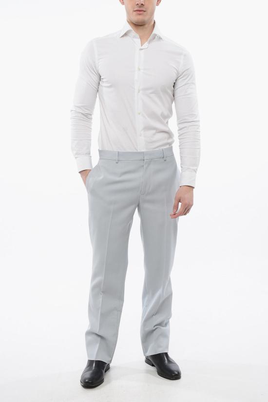  오프화이트 치노 팬츠 OMCA248S24FAB0014040 Light blue - OFF WHITE