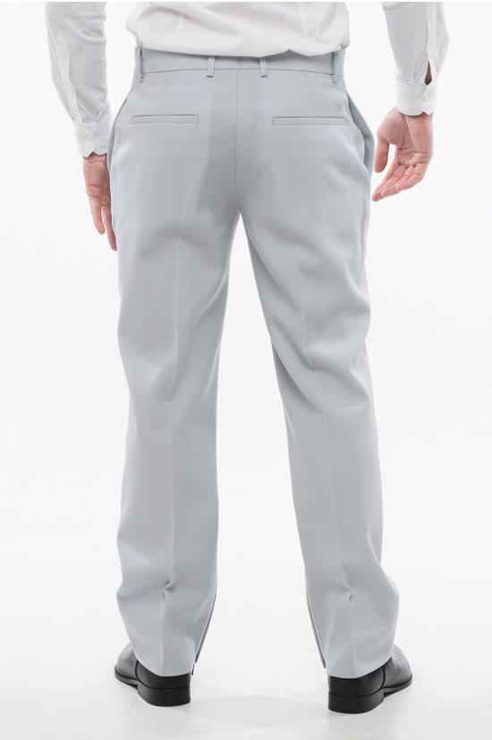  오프화이트 치노 팬츠 OMCA248S24FAB0014040 Light blue - OFF WHITE