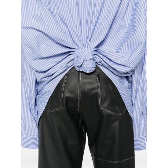 24FW 발렌시아가 블라우스 809158 TRM26 4640 BLUE WHITE - BALENCIAGA