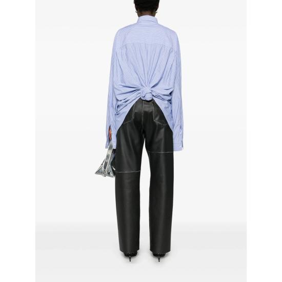 24FW 발렌시아가 블라우스 809158 TRM26 4640 BLUE WHITE - BALENCIAGA