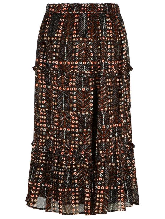 25SS 이자벨마랑에뚜왈 롱 스커트 JU0239FA C1J19E02FK Black - ISABEL MARANT ETOILE