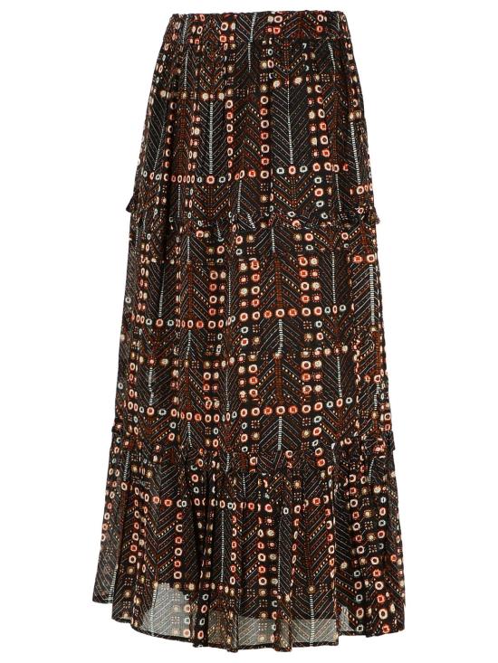 25SS 이자벨마랑에뚜왈 롱 스커트 JU0239FA C1J19E02FK Black - ISABEL MARANT ETOILE