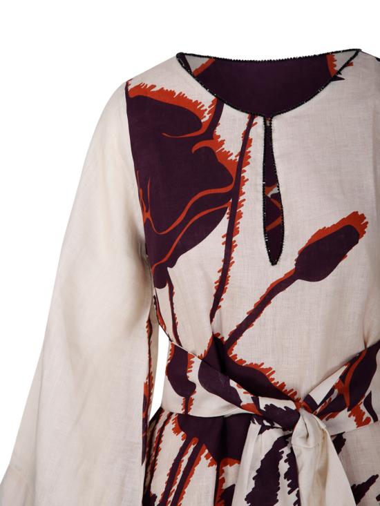 25SS JUAN DE DIOS 숏 원피스 RE2550278 ECR ECRU PURPLE GLADIOLOS - OTHER BRANDS