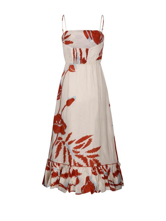 25SS JUAN DE DIOS 미디 원피스 RE2550281 ECR ECRU ORANGE GLADIOLOS - OTHER BRANDS