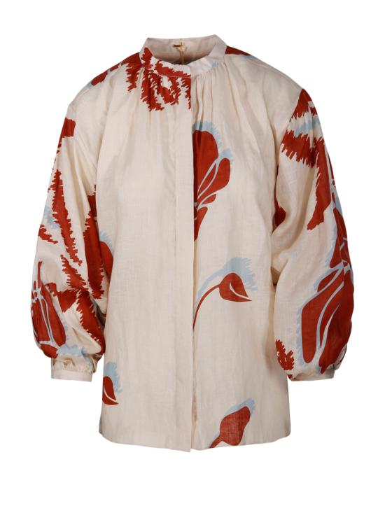 25SS JUAN DE DIOS 셔츠 RE2550176 ECR ECRU ORANGE GLADIOLOS