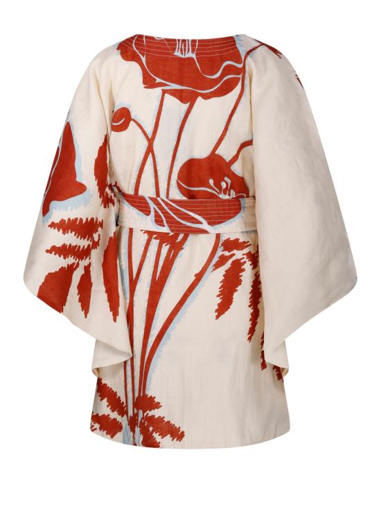 25SS JUAN DE DIOS 숏 원피스 RE2550282 ECR ECRU ORANGE GLADIOLOS - OTHER BRANDS