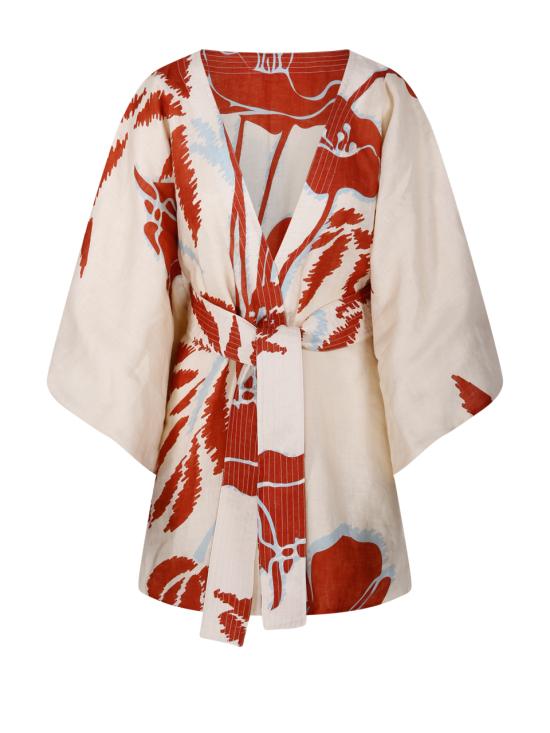 25SS JUAN DE DIOS 숏 원피스 RE2550282 ECR ECRU ORANGE GLADIOLOS