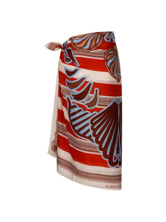 25SS JUAN DE DIOS 롱 스커트 RE2560002 ORA ORANGE ORNAMENT STRIPES - OTHER BRANDS