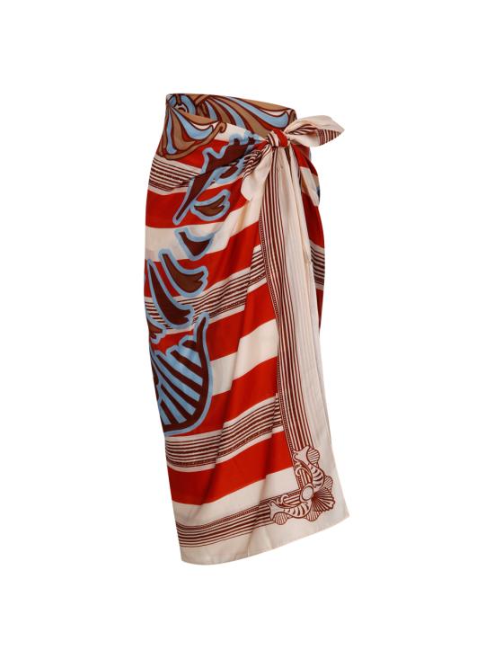 25SS JUAN DE DIOS 롱 스커트 RE2560002 ORA ORANGE ORNAMENT STRIPES - OTHER BRANDS