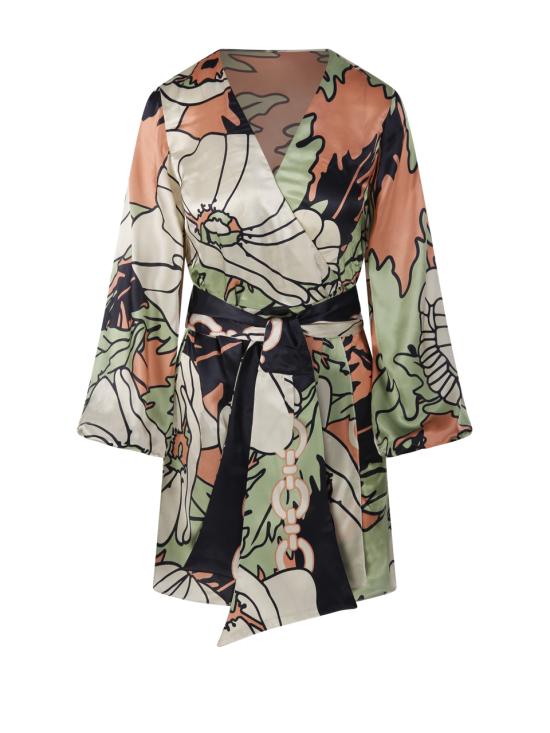 25SS JUAN DE DIOS 숏 원피스 RE2550222 SAG SAGE GLADIOLOS GARDEN