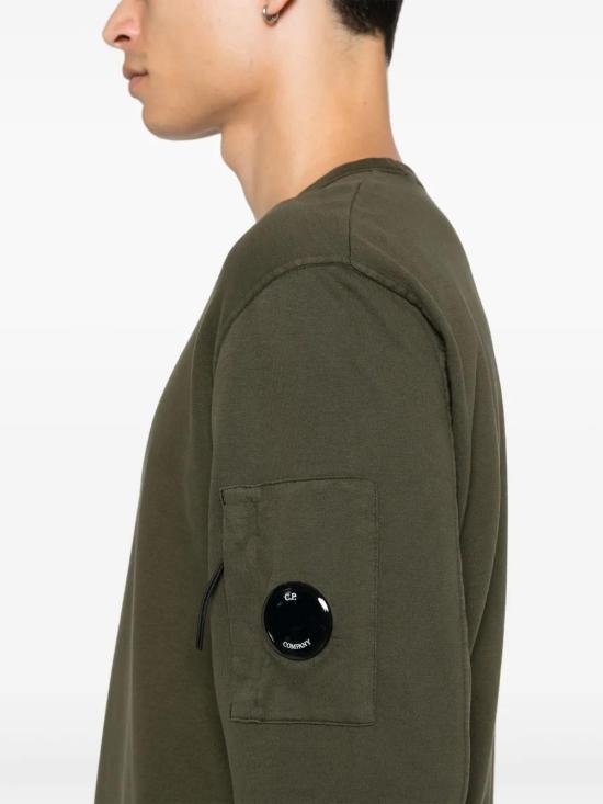  씨피 컴퍼니 긴팔 티셔츠 18CMSS019A002246G olive green - C.P. COMPANY