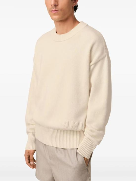  아미 스웨터 E25HKS163KN0063 cream - AMI