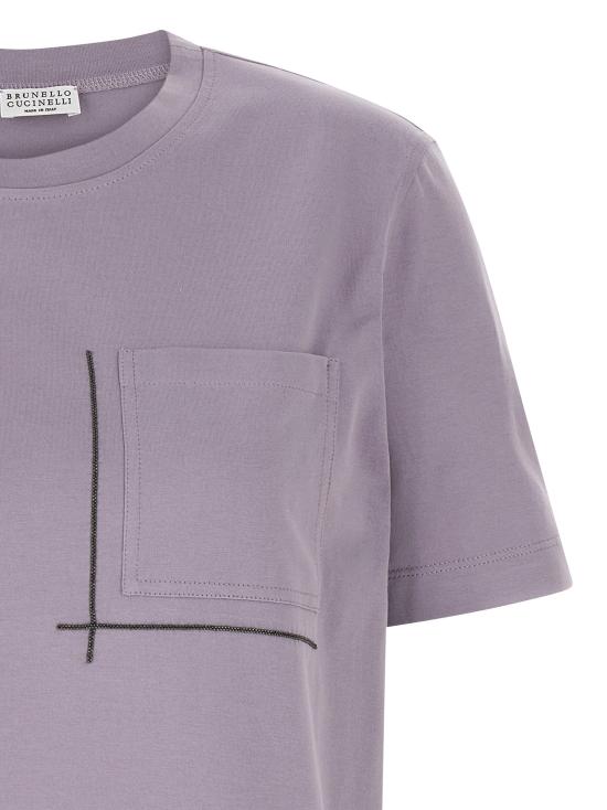 25SS 브루넬로 쿠치넬리 반팔 티셔츠 M0T81HA800C9101 Purple - BRUNELLO CUCINELLI