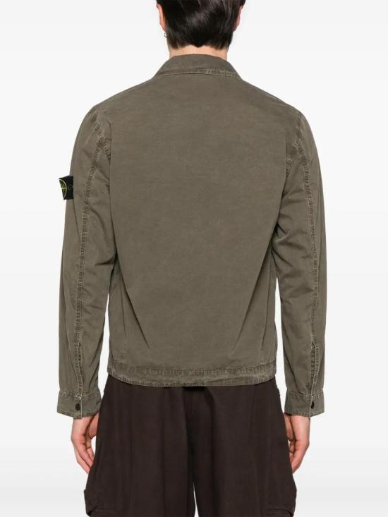  스톤 아일랜드 긴팔 셔츠 K1S151200032S00WN dark green - STONE ISLAND