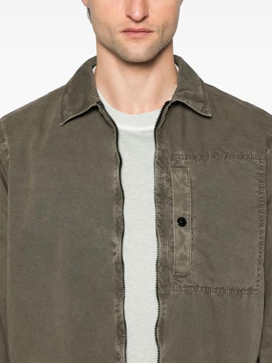  스톤 아일랜드 긴팔 셔츠 K1S151200032S00WN dark green - STONE ISLAND