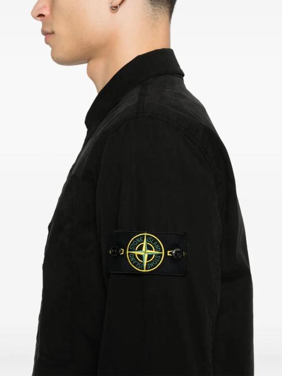  스톤 아일랜드 긴팔 셔츠 K1S151200033S0010 black - STONE ISLAND