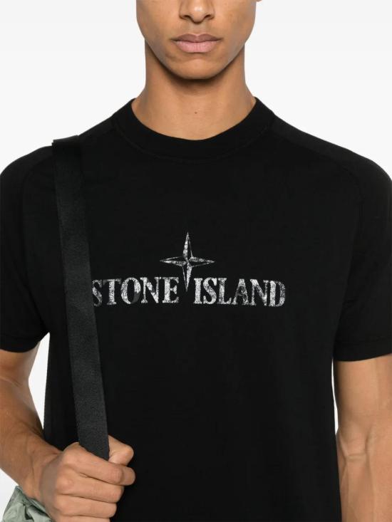  스톤 아일랜드 반팔 티셔츠 K1S152100020S0081 black - STONE ISLAND