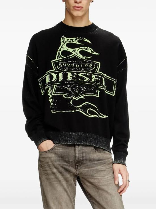  디젤 긴팔 티셔츠 A175070TKAU black - DIESEL