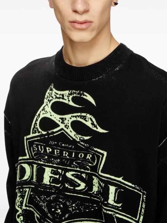  디젤 긴팔 티셔츠 A175070TKAU black - DIESEL