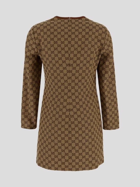 25SS 구찌 숏 원피스 820404 Z8BZA2190 Camel ebony mix - GUCCI