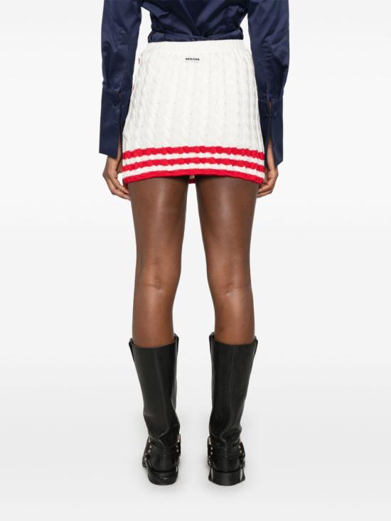 25SS 엠에스지엠 숏 스커트 3841MDD193 25727902A White - MSGM