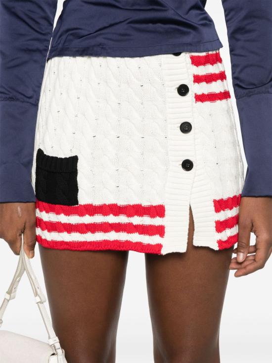 25SS 엠에스지엠 숏 스커트 3841MDD193 25727902A White - MSGM