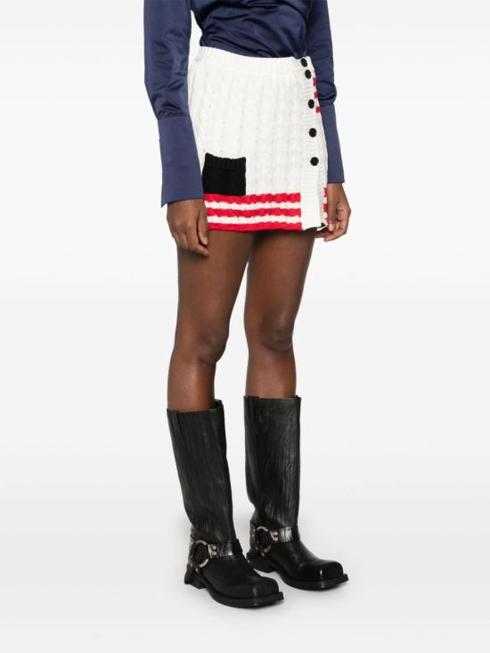 25SS 엠에스지엠 숏 스커트 3841MDD193 25727902A White - MSGM