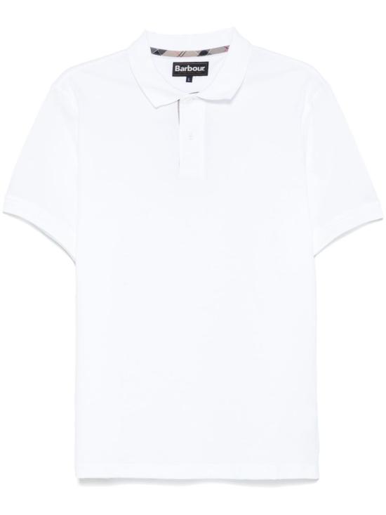 25SS 바버 폴로 티셔츠 MML1464 WH11 White