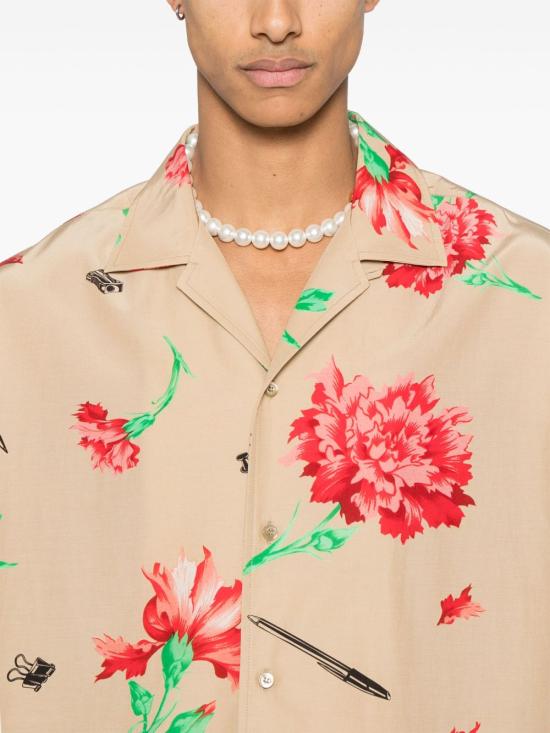 25SS 모스키노 반팔 셔츠 251ZZA0226 02631081 Beige - MOSCHINO