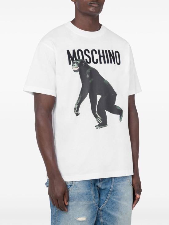 25SS 모스키노 반팔 티셔츠 251ZZA0713 02411001 White - MOSCHINO