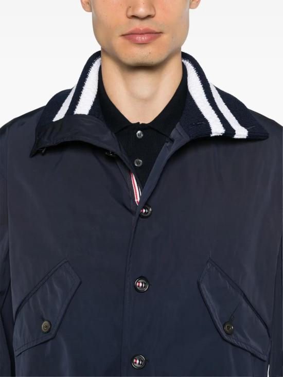  톰브라운 봄버 자켓 MJU235AF0725 navy - THOM BROWNE