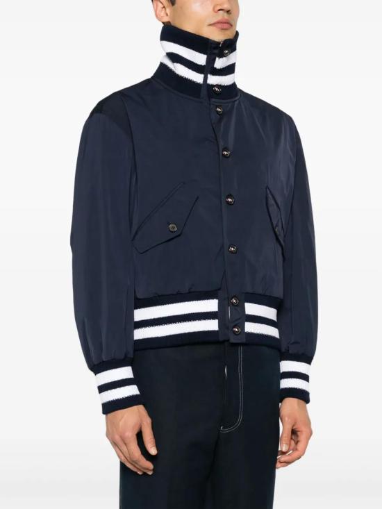  톰브라운 봄버 자켓 MJU235AF0725 navy - THOM BROWNE