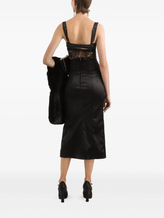  돌체앤가바나 롱 스커트 F4CI1T FURADN0000 Black - DOLCE & GABBANA