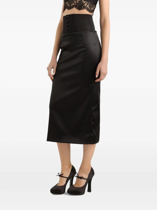  돌체앤가바나 롱 스커트 F4CI1T FURADN0000 Black - DOLCE & GABBANA