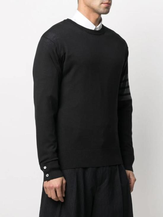  톰브라운 긴팔 티셔츠 MKA002B00014 black - THOM BROWNE