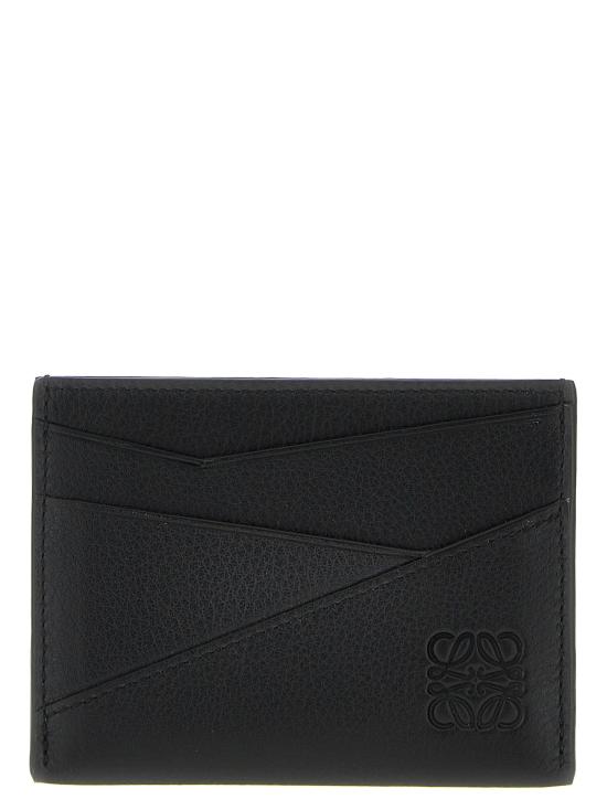26FW 로에베 퍼즐 플레인 카프스킨 카드홀더 C510Q77X02 1100 BLACK DOM