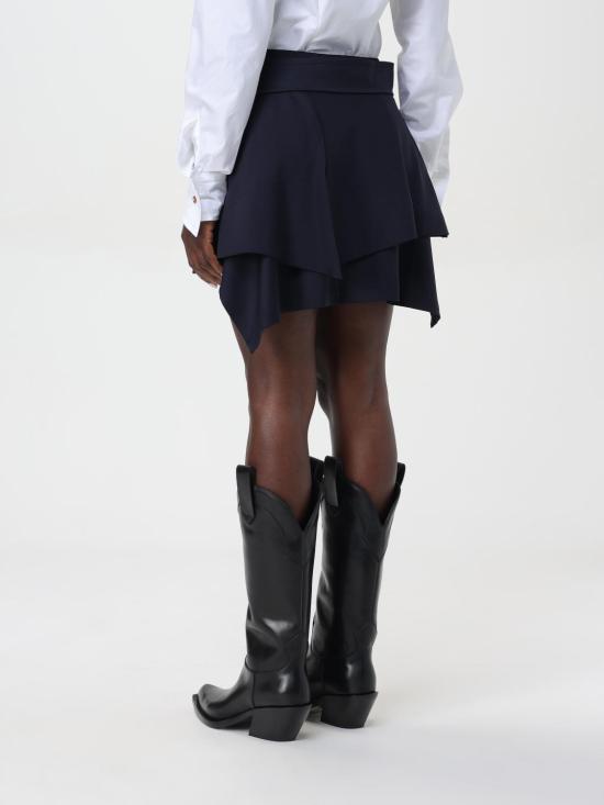 24FW 비비안웨스트우드 숏 스커트 1K01000ZW00QN K401 Navy - VIVIENNE WESTWOOD