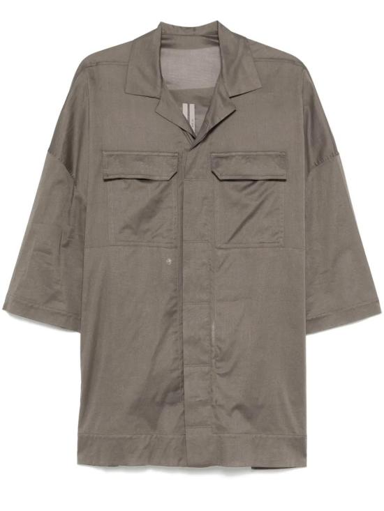  릭 오웬스 반팔 셔츠 RU01E5298CV taupe