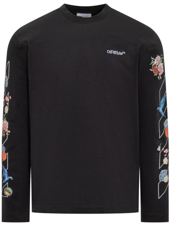  오프화이트 긴팔 티셔츠 OMAB086S25JER0011001 black