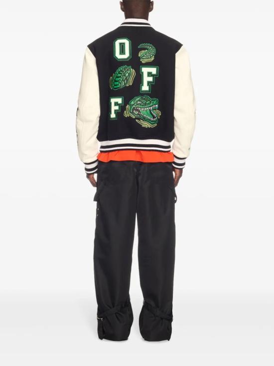  오프화이트 봄버 자켓 OMJA122S25LEA0021070 black - OFF WHITE