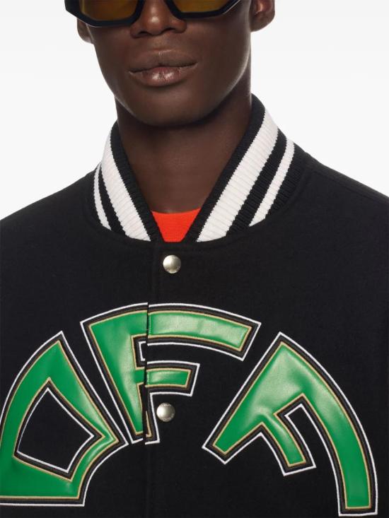  오프화이트 봄버 자켓 OMJA122S25LEA0021070 black - OFF WHITE